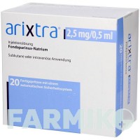 АРИКСТРА (ARIXTRA) 2,5 мг/0,5 мл раствор 20x0,5 мл - Фондапаринукс ABACUS MEDICINE