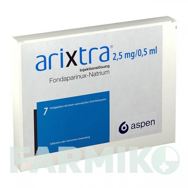 АРИКСТРА (ARIXTRA) 2,5 мг/0,5 мл раствор 7x0,5 мл - Фондапаринукс CC PHARMA