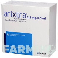 АРИКСТРА (ARIXTRA) 2,5 мг/0,5 мл раствор 20x0,5 мл - Фондапаринукс ORIFARM