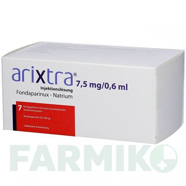АРІКСТРА (ARIXTRA) 7,5 мг/0,6 мл розчин 7x0,6 мл - Фондапаринукс ORIFARM