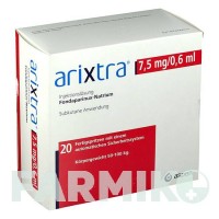 АРІКСТРА (ARIXTRA) 7,5 мг/0,6 мл розчин 20x0,6 мл - Фондапаринукс VIATRIS