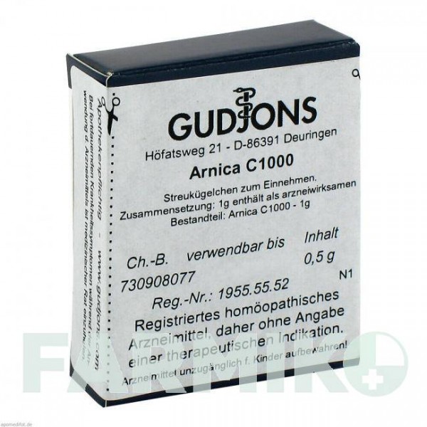 АРНІКА (ARNICA) C 1000 глобули 0,5 г - Гомеопатія GUDJONS