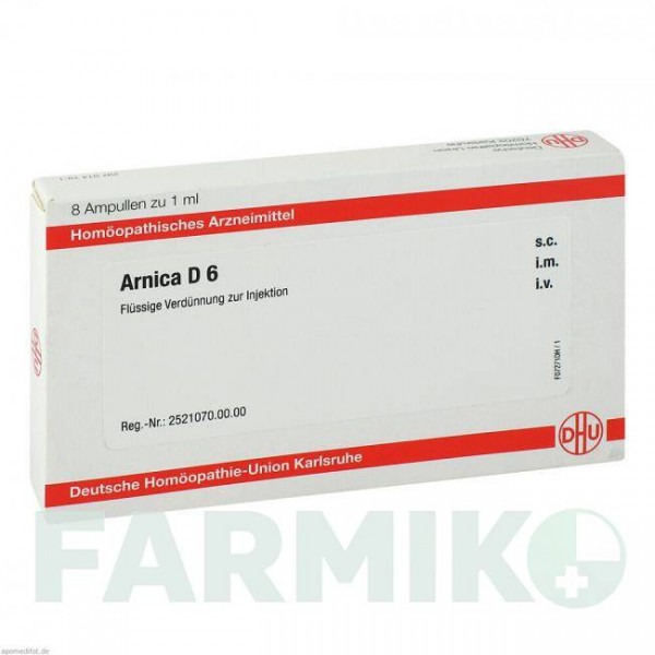АРНИКА (ARNICA) D 6 ампулы 8x1 мл - Гомеопатия DHU