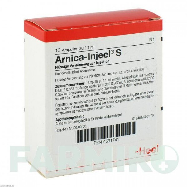 АРНІКА ІНЬЄЛЬ (ARNICA INJEEL) ампули 10 шт - Гомеопатія BIOLOGISCHE HEILMITTEL HEEL