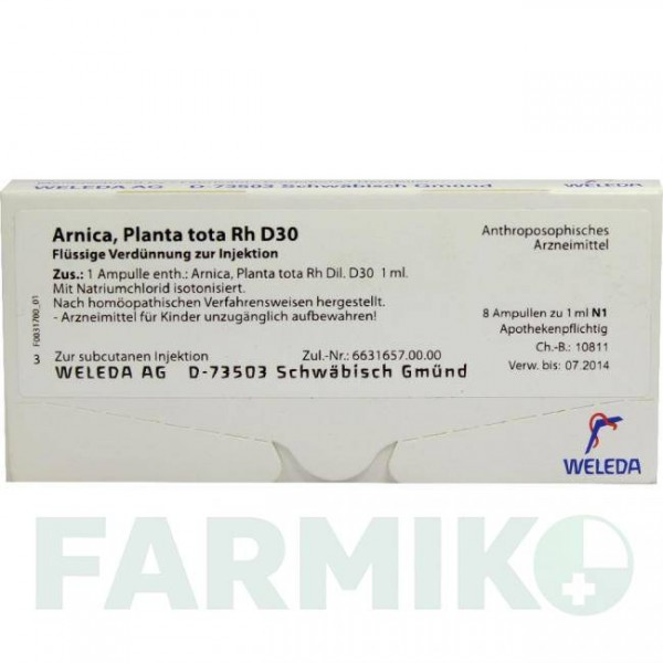 АРНИКА ПЛАНТА (ARNICA PLANTA) D 30 ампулы 8x1 мл - Гомеопатия WELEDA