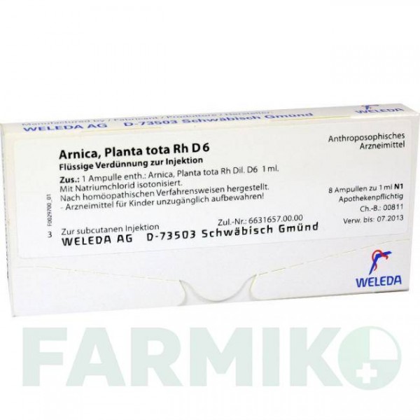 АРНИКА ПЛАНТА (ARNICA PLANTA) D 6 ампулы 8x1 мл - Гомеопатия WELEDA