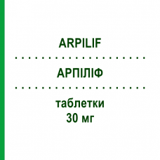 АРПИЛИФ (ARPILIF) 30 мг таблетки 14 шт - Арипипразол ELPEN PHARMACEUTICAL