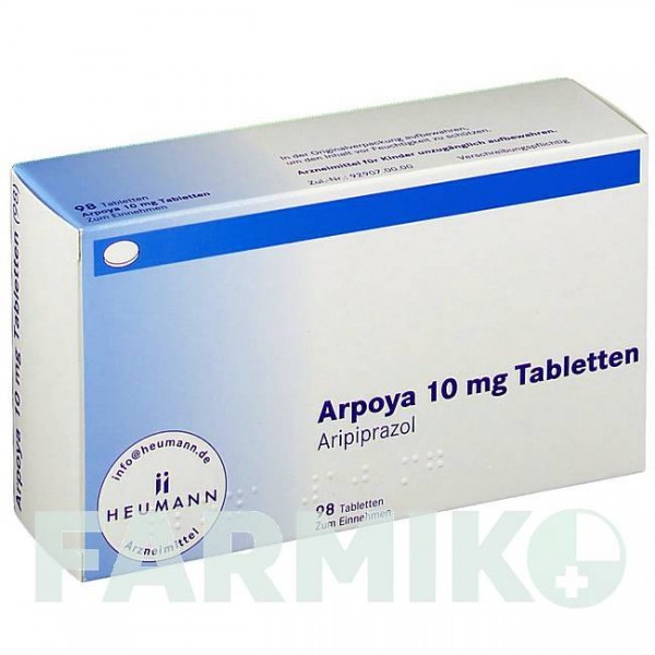 АРПОЯ (ARPOYA) 10 мг таблетки 98 шт - Арипипразол HEUMANN PHARMA