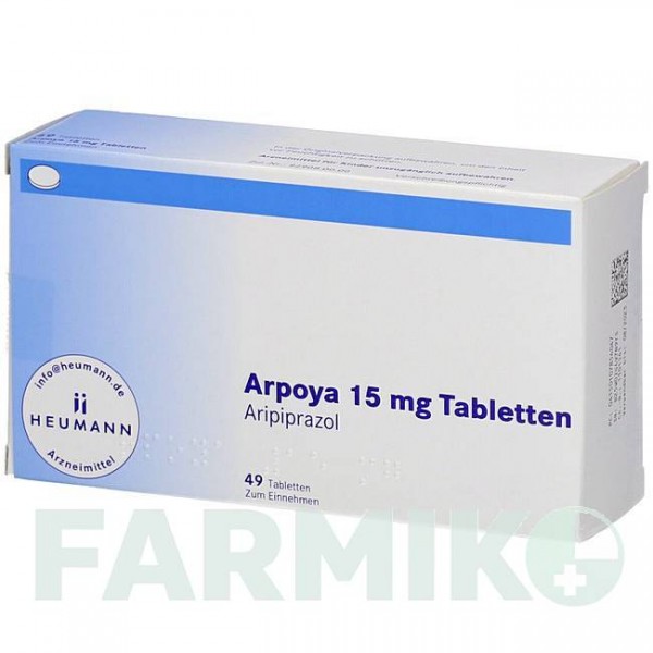АРПОЯ (ARPOYA) 15 мг таблетки 42 шт - Арипипразол HEUMANN PHARMA