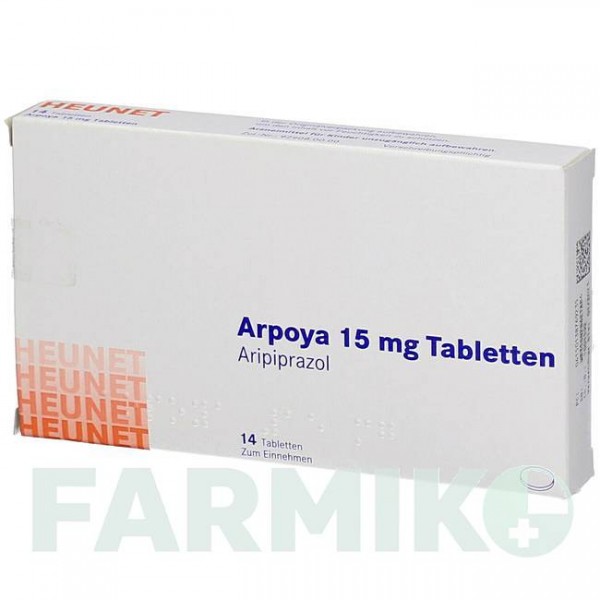 АРПОЯ (ARPOYA) 15 мг таблетки 14 шт - Арипіпразол HEUNET PHARMA