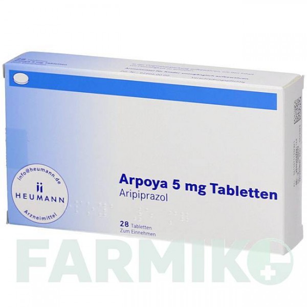 АРПОЯ (ARPOYA) 5 мг таблетки 28 шт - Арипипразол HEUMANN PHARMA
