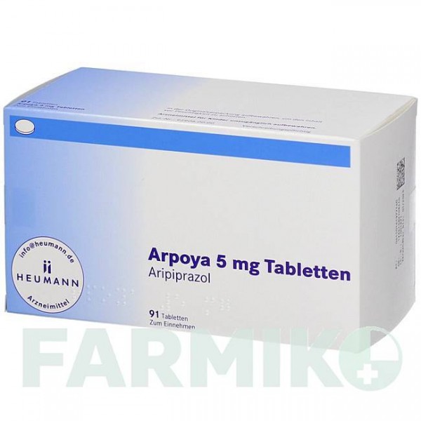 АРПОЯ (ARPOYA) 5 мг таблетки 91 шт - Арипипразол HEUMANN PHARMA