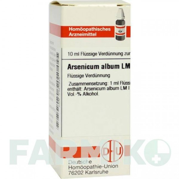 АРСЕНІКУМ АЛЬБУМ (ARSENICUM ALBUM) LM I розчин 10 мл - Гомеопатія DHU