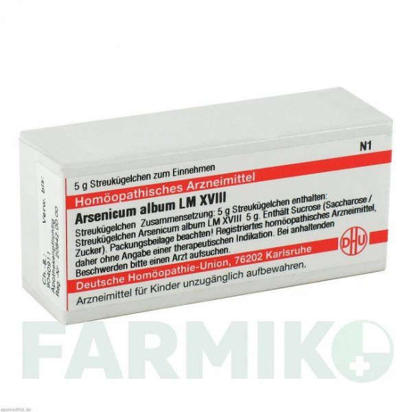 АРСЕНІКУМ АЛЬБУМ (ARSENICUM ALBUM) LM XVIII глобули 5 г - Гомеопатія DHU