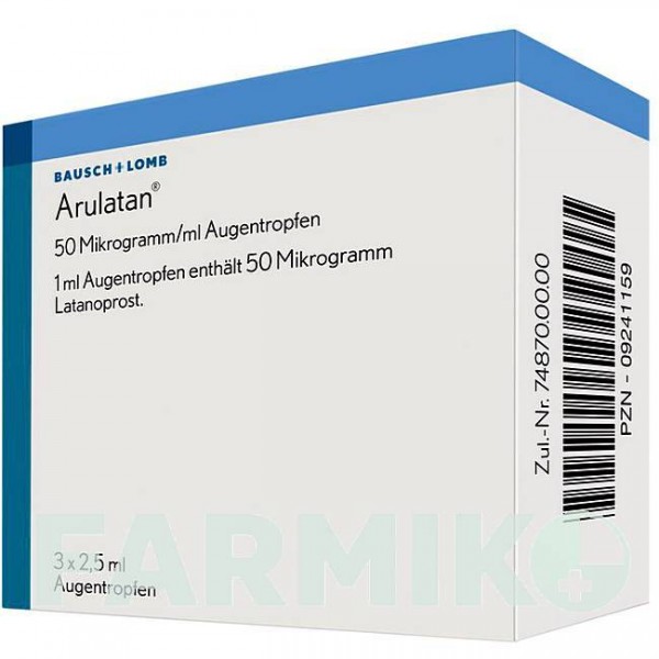 АРУЛАТАН (ARULATAN) капли 3x2,5 мл - Латанопрост DR.GERHARD MANN
