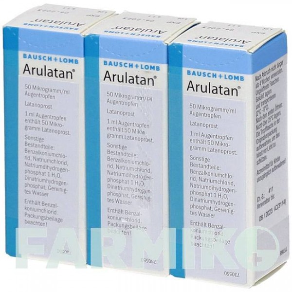 АРУЛАТАН (ARULATAN) краплі 3x2,5 мл - Латанопрост EMRA-MED