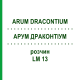 АРУМ ДРАКОНТИУМ (ARUM DRACONTIUM) LM 13 раствор 10 мл - Гомеопатия ARCANA DR.SEWERIN