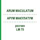АРУМ МАКУЛАТУМ (ARUM MACULATUM) LM 75 розчин 10 мл - Гомеопатія ARCANA DR.SEWERIN
