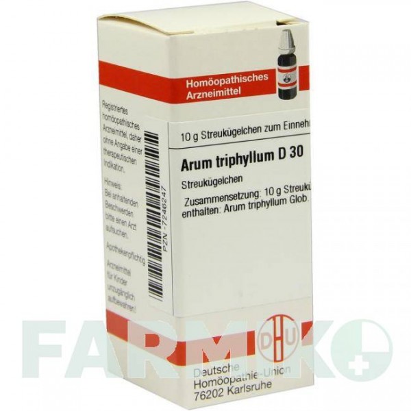 АРУМ ТРИФИЛЛЮМ (ARUM TRIPHYLLUM) D 30 глобули 10 г - Гомеопатия DHU