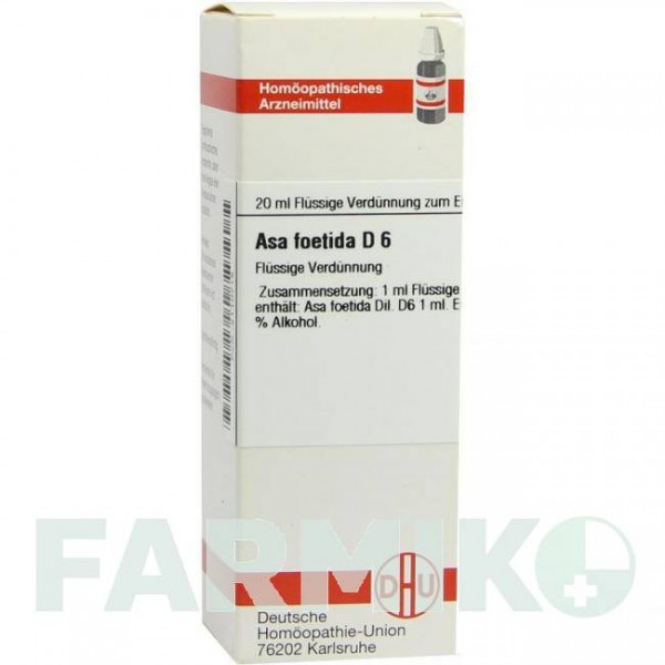 АСА ФОЕТИДА (ASA FOETIDA) D 6 раствор 20 мл - Гомеопатия DHU