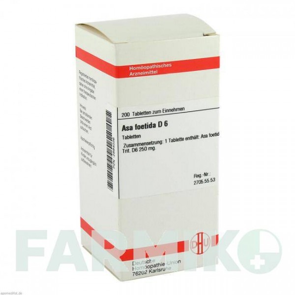 АСА ФОЕТИДА (ASA FOETIDA) D 6 таблетки 200 шт - Гомеопатия DHU