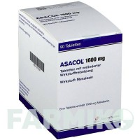 АСАКОЛ (ASACOL) 1600 мг таблетки 90 шт - Месалазин TILLOTTS PHARMA