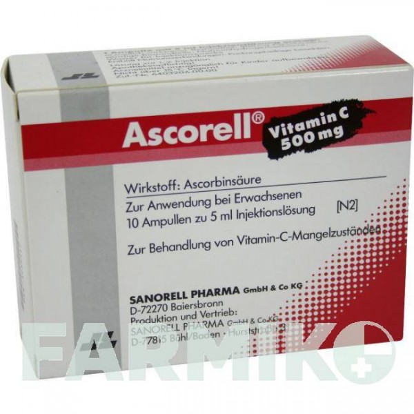 АСКОРЕЛЛ (ASCORELL) раствор 10x5 мл - Витамин C (Аскорбиновая кислота) SANORELL PHARMA