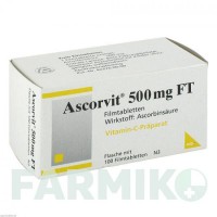 АСКОРВІТ (ASCORVIT) 500 мг таблетки 100 шт - Вітамін C (Аскорбінова кислота) AXICORP PHARMA