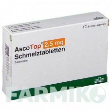 АСКОТОП (ASCOTOP) 2,5 мг таблетки 12 шт - Золмитриптан GRUNENTHAL