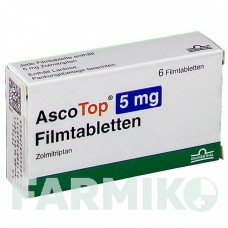 АСКОТОП (ASCOTOP) 5 мг таблетки 6 шт - Золмитриптан GRUNENTHAL