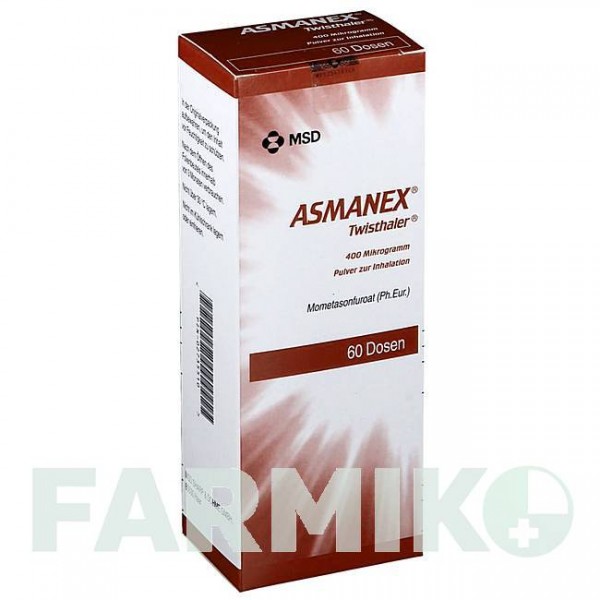 АСМАНЕКС (ASMANEX) 400 мкг 60 доз порошок 1 шт - Мометазон ORGANON