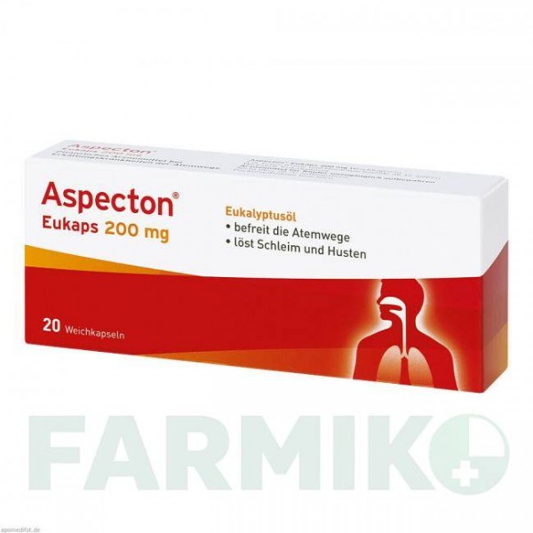 АСПЕКТОН (ASPECTON) 200 мг капсулы 20 шт - Эвкалиптовое масло HERMES