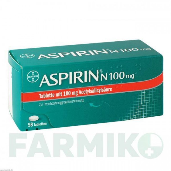 АСПИРИН (ASPIRIN) 100 мг таблетки 98 шт - Ацетилсалициловая кислота BAYER