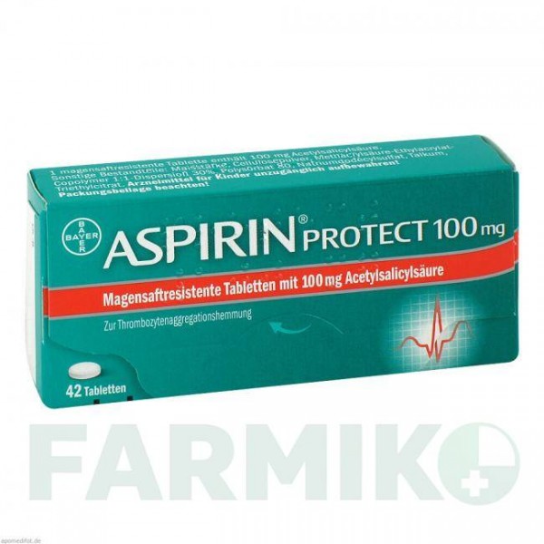 АСПИРИН (ASPIRIN) 100 мг таблетки 42 шт - Ацетилсалициловая кислота BAYER
