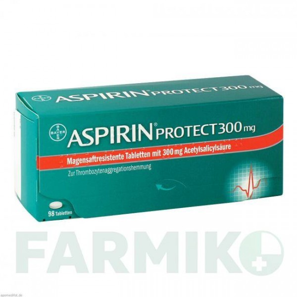 АСПИРИН (ASPIRIN) 300 мг таблетки 98 шт - Ацетилсалициловая кислота BAYER