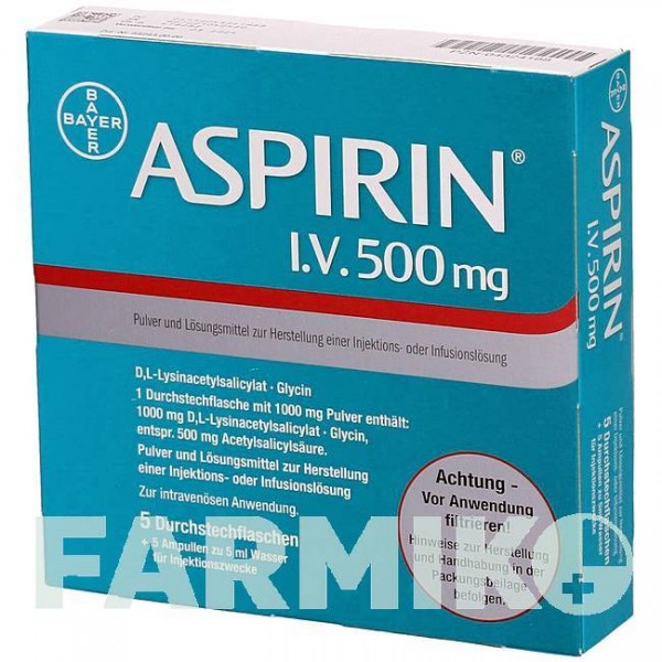 АСПИРИН (ASPIRIN) 500 мг порошок 5 шт - Лизин ацетилсалицилат BAYER