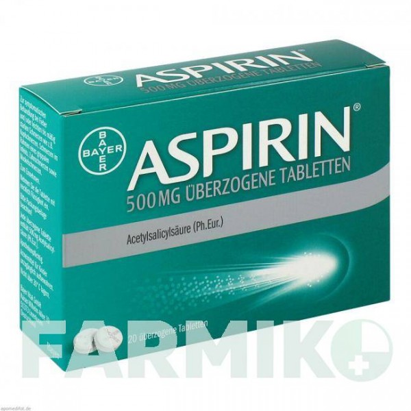 АСПИРИН (ASPIRIN) 500 мг таблетки 20 шт - Ацетилсалициловая кислота BAYER