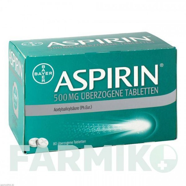 АСПІРИН (ASPIRIN) 500 мг таблетки 80 шт - Ацетилсаліцилова кислота BAYER