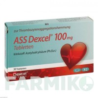 АСС (ASS) 100 мг таблетки 50 шт - Ацетилсаліцилова кислота DEXCEL PHARMA