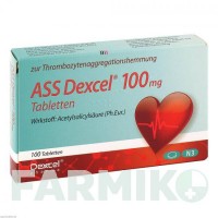 АСС (ASS) 100 мг таблетки 100 шт - Ацетилсаліцилова кислота DEXCEL PHARMA