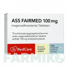 АСС (ASS) 100 мг таблетки 100 шт - Ацетилсалициловая кислота FAIRMED HEALTHCARE