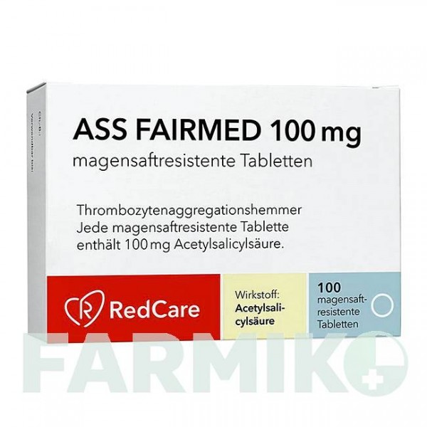 АСС (ASS) 100 мг таблетки 100 шт - Ацетилсалициловая кислота FAIRMED HEALTHCARE