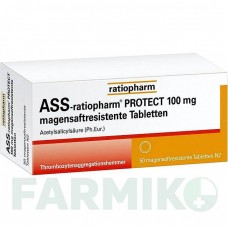АСС (ASS) 100 мг таблетки 50 шт - Ацетилсалициловая кислота RATIOPHARM