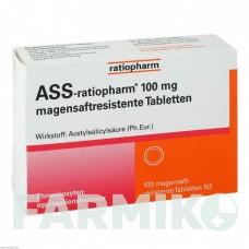 АСС (ASS) 100 мг таблетки 100 шт - Ацетилсалициловая кислота RATIOPHARM