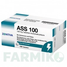 АСС (ASS) 100 таблетки 100 шт - Ацетилсалициловая кислота ZENTIVA