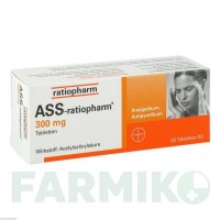АСС (ASS) 300 мг таблетки 50 шт - Ацетилсаліцилова кислота RATIOPHARM