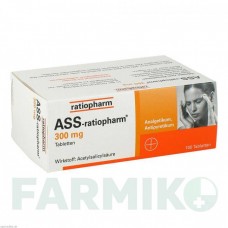 АСС (ASS) 300 мг таблетки 100 шт - Ацетилсаліцилова кислота RATIOPHARM