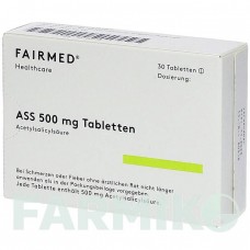 АСС (ASS) 500 мг таблетки 30 шт - Ацетилсаліцилова кислота FAIRMED HEALTHCARE