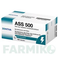 АСС (ASS) 500 таблетки 100 шт - Ацетилсалициловая кислота ZENTIVA