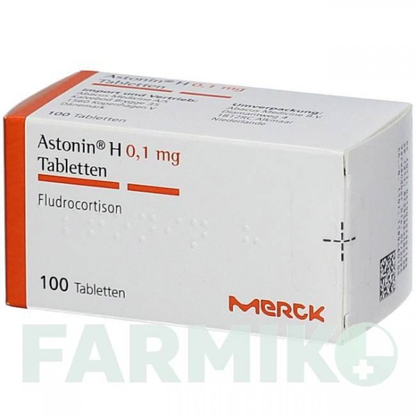 АСТОНИН (ASTONIN) 0,1 мг таблетки 100 шт - Флудрокортизон ABACUS MEDICINE
